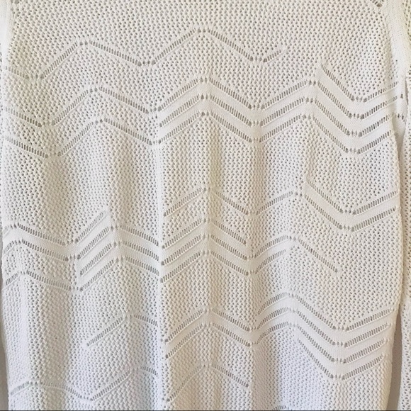 Vince Open Weave Knit Crewneck White Sweater S - Picture 5 of 13